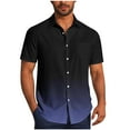 thumbnail image 1 of Hvot&aat Men's Summer Vacation Gradient Shirts Hawaiian Button Down Short Sleeve Tops Casual Fashion Lapel Shirt, 1 of 5