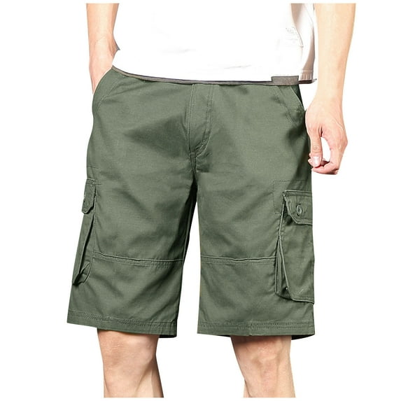 Hvot&aat Men's Wild Cargo Shorts Fashion Multiple Pockets Half Shorts Pants Stretch Outdoor Hiking Work Short