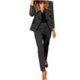 thumbnail image 1 of Hvot&aat Pants Suits for Women Dressy 2 Piece Casual Button Down Long Sleeve Open Front Blazer Set Wedding Prom Work Business Sets, 1 of 5