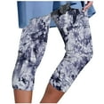 thumbnail image 1 of Hvot&aat Plus Size Cropped Yoga Pants for Women Tummy Control High Waisted Capri Leggings Floral Print Workout Running Tights, 1 of 4