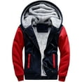thumbnail image 1 of Hvot&aat Plus Size Fleece Lined Hoodie for Men Winter Workout Fleece Hooded Jackets Full Zip Wool Warm Thick Pullover Coats, 1 of 6