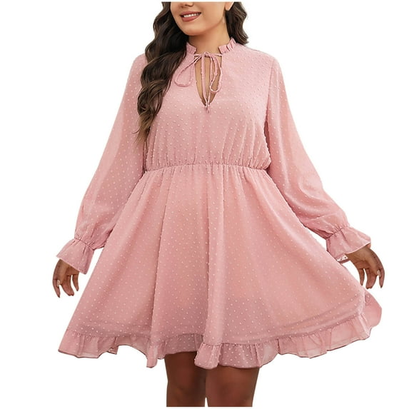 Hvot&aat Plus Size Womens Summer Dresses Casual Flowy Beach Vacation Dress Elegant A-Line Sundress