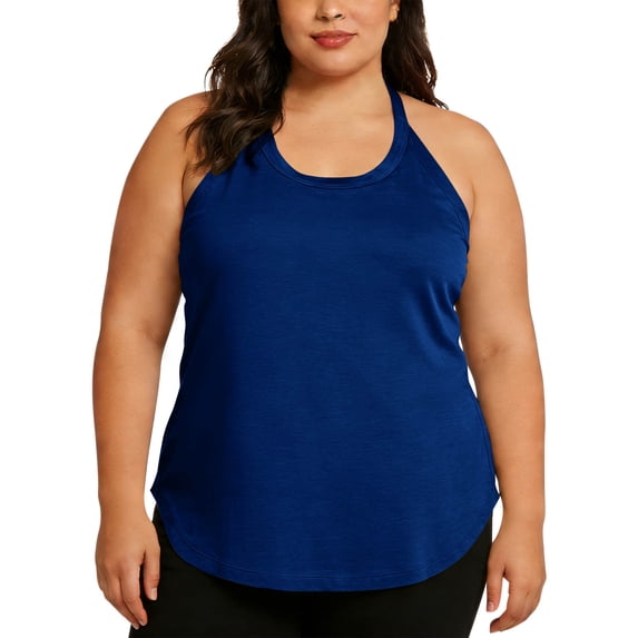 Hvot&aat Plus Size Workout Tank Tops Loose fit Racerback Sleeveless Spaghetti Strap Scoop Neck Athletic Yoga Shirts