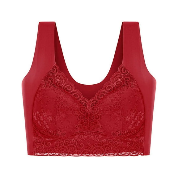 Hvot&aat Push Up Lace Bras for Women Sexy Wireless Bras Tank Top Plus Size Sports Posture Corrector Full Cup Underwear