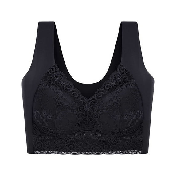 Hvot&aat Push Up Lace Bras for Women Sexy Wireless Bras Tank Top Plus Size Sports Posture Corrector Full Cup Underwear