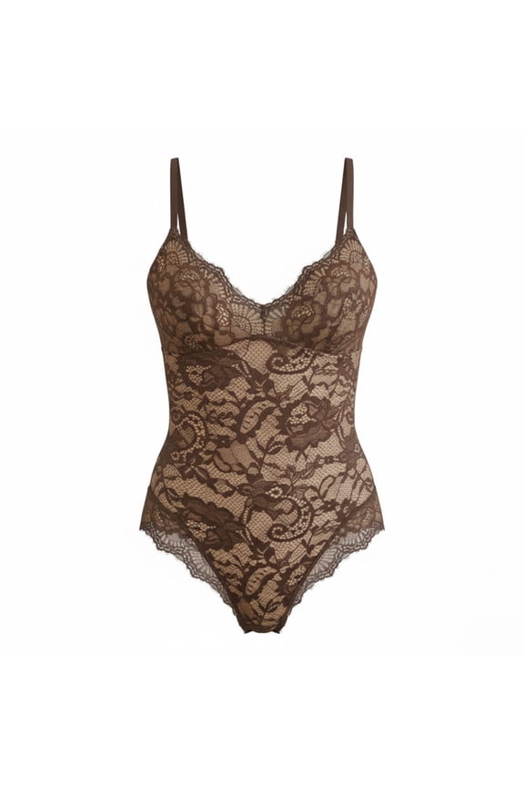 Shapewear Bodysuits for Women Sexy Lace Embroidery Shapewear Tummy Control Gothic Perspective Jumpsuit