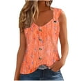 thumbnail image 1 of Hvot&aat Summer Tank Tops for Women V Neck Sleeveless O Ring Shoulder Blouses Loose Fit Button Up Printed Shirts, 1 of 5