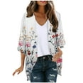 thumbnail image 1 of Hvot&aat Summer Women's Thin Printing Cardigan Lightweight Beach Bikini Cover Up Cardigan Loose Casual Blouse Tops, 1 of 4