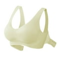 thumbnail image 1 of Hvot&aat Wireless Bras for Women No Underwire Comfort Seamless Smoothing Bra Solid Color Back Buckle Thin Style Full Coverage Bra, 1 of 5
