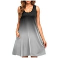 thumbnail image 1 of Hvot&aat Women Casual Gradient Sundress Round Neck Sleeveless Tank Dresses Knee-Length Swing Dress with Pocket, 1 of 4