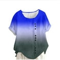 thumbnail image 1 of Hvot&aat Women Casual Loose 4th of July Linen Tops Independence American Flag Printed Short Sleeve Tshirts Star Stripes Patriotic Blouse, 1 of 3