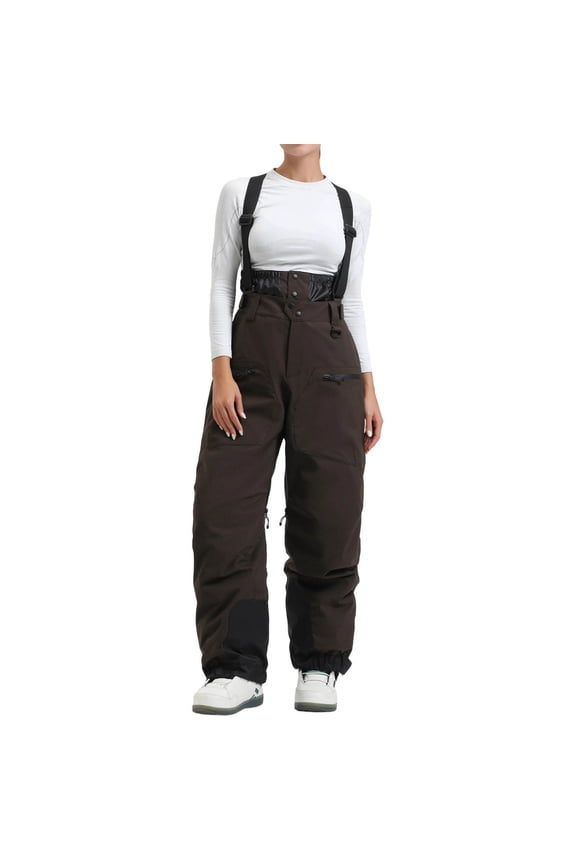 Women Colorful Outdoor Warm Snow Pants Windproof Snow Bibs Baggy Winter Jumpsuits