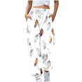 thumbnail image 1 of Hvot&aat Women Fashion Casual Color Blocked Printed Drawstring Loose Pants, 1 of 4