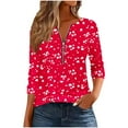 thumbnail image 1 of Hvot&aat Women Half Quarter Zip Pullover Long Sleeve Shirts Casual Fit Trendy Business Work Tops Summer Lightweight Blouses, 1 of 4