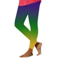 thumbnail image 1 of Hvot&aat Women Mardi Gras Leggings Stretch High Waisted Yoga Pants Sparkly Printed Carnival Party Pant, 1 of 5