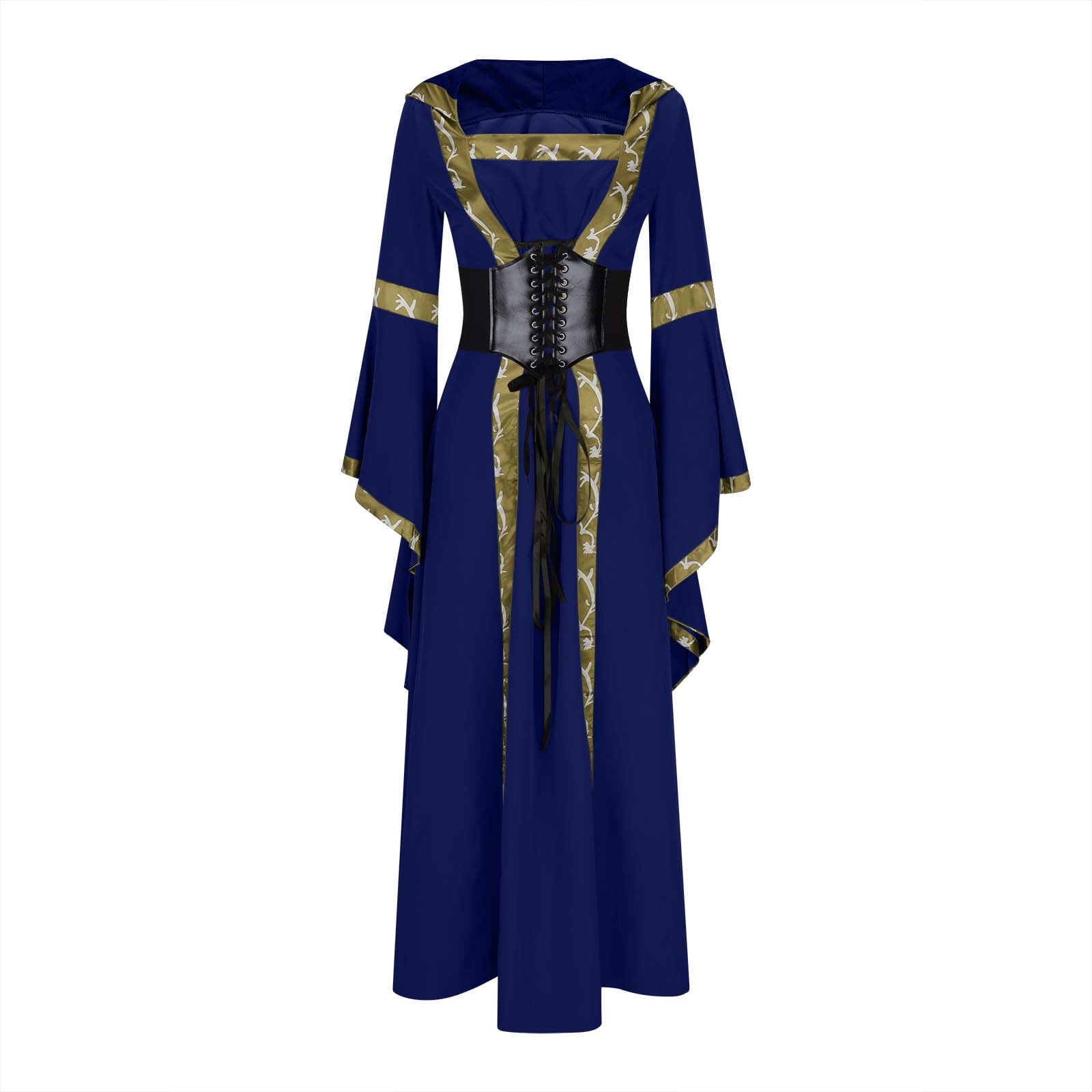 Hvot&aat Women Medieval Renaissance Dress Victorian Long Dress Costume ...