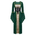 thumbnail image 1 of Hvot&aat Women Medieval Renaissance Dress Victorian Long Dress Costume Halloween Cosplay Retro Gowns, 1 of 4