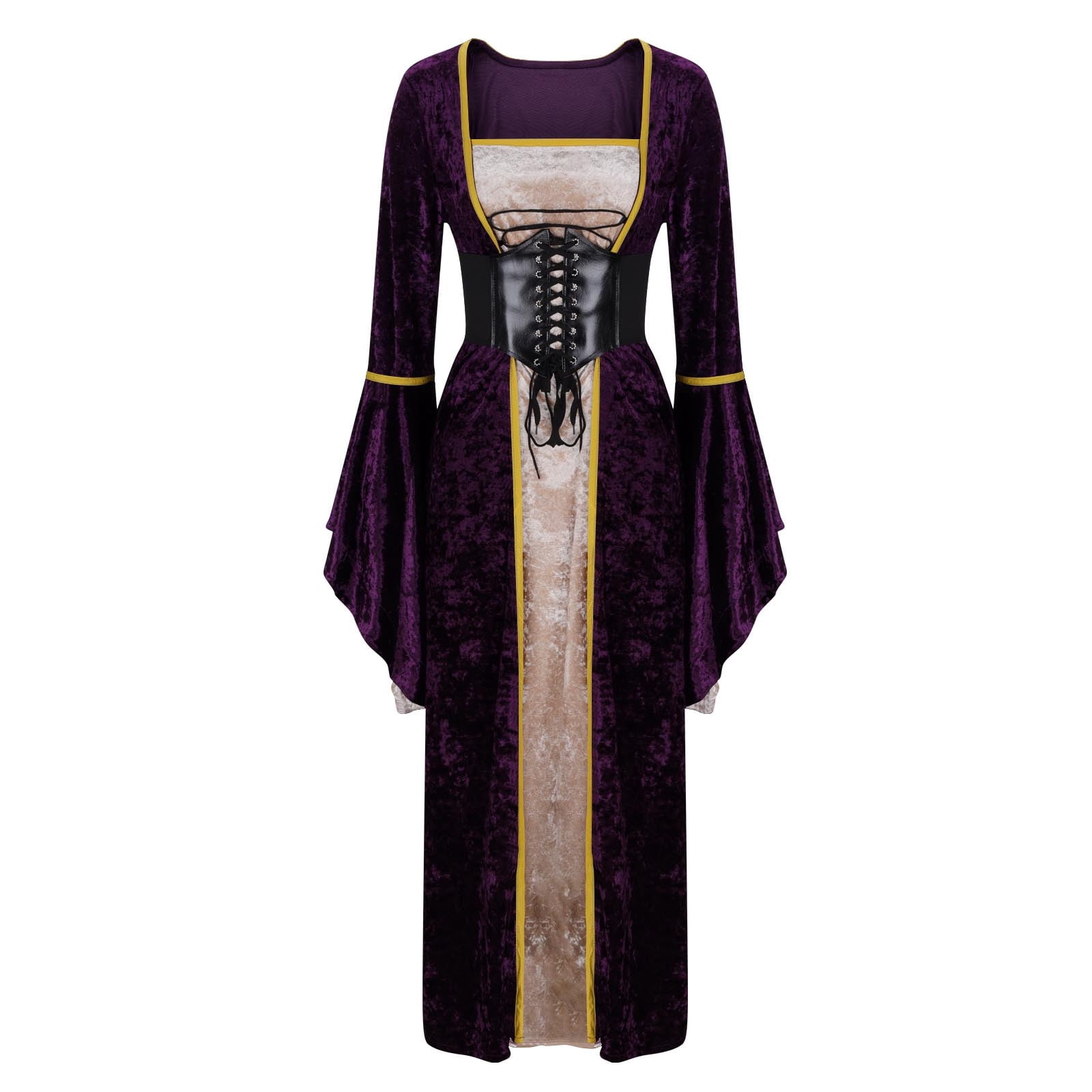 Hvot&aat Women Medieval Renaissance Dress Victorian Long Dress Costume ...
