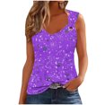 thumbnail image 1 of Hvot&aat Women Trendy Geometric Printed Suspender Top O-Ring Shoulder Loose Fit Pullover Casual Beach Tanks Clothes, 1 of 3