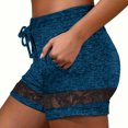 thumbnail image 1 of Hvot&aat Women Trendy Summer Lace Sweat Shorts Elastic Waist Drawstring Lounge Shorts Yoga Athletic Short Pants, 1 of 5