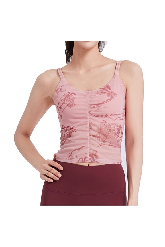 Women Y2K Mesh Tank Top Sexy Fishbone Camisole Going Out Camisole Crop Top Spaghetti Strap Sleeveless Cami Tops