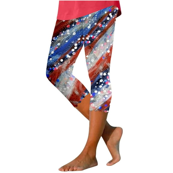 Hvot&aat Women Yoga Leggings Capri Pants High Waist Tummy Control Stretch Trousers Slim Fit Comfy Stretchy Workout Vacation Leggings