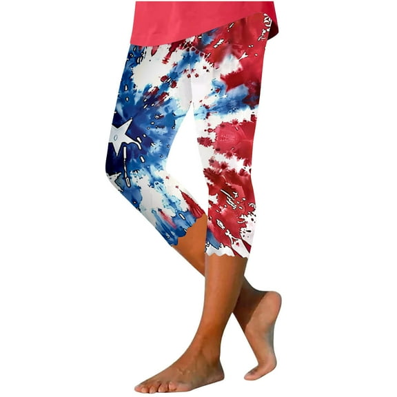 Hvot&aat Women Yoga Leggings Capri Pants High Waist Tummy Control Stretch Trousers Slim Fit Comfy Stretchy Workout Vacation Leggings