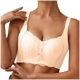thumbnail image 1 of Hvot&aat Women's 3/4 Cup Gathered Bra Sexy Lace Without Steel Rims Bralette Plus Size Full Coverage Wireless Bras, 1 of 7
