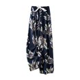 thumbnail image 1 of Hvot&aat Women's Boho Elastic Waist Tie-Front Pants Classy Soft Comfortable Floral Pants Casual Wide Leg Long Pants, 1 of 2