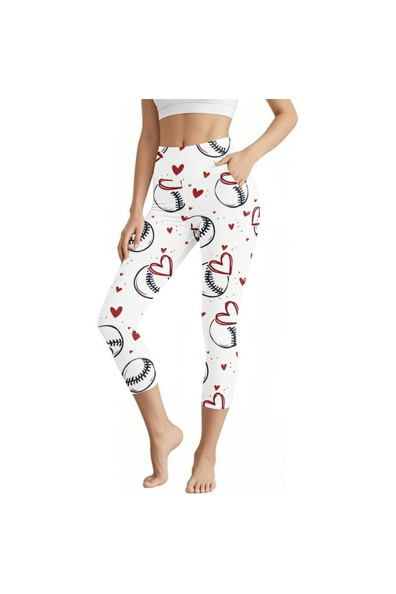 Women's Capri Leggings Temperament Slim Fit Tummy Control Stretchy Yoga Pants High Waisted Soft Stretch Pants