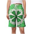 thumbnail image 1 of Hvot&aat Women's Casual Bermuda Shorts Printed Home Shorts With Elastic Waistband Drawstring And Side Pockets, 1 of 5