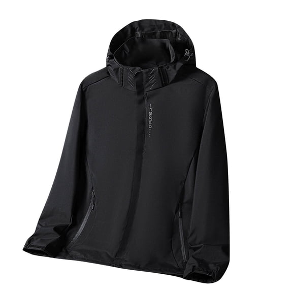 Hvot&aat Women's Casual Solid Color Hooded Jacket Long Sleeve Lightweight Waterproof Sun-protection for Hiking Travel
