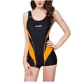 thumbnail image 1 of Hvot&aat Women's Conservative Boyleg One Piece Swimsuit Athletic Bathing Suit with Shorts Full Coverage Swimwear, 1 of 7