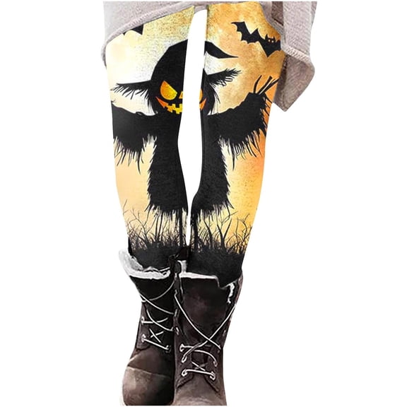 Hvot&aat Women's Fashion Independence Day Print Leggings With Yoga Sport Elastic Pants