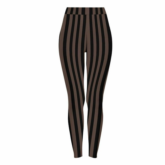 Hvot&aat Women's Halloween Striped Leggings Sports Fitness Pants Halloween Christmas Costume Pantyhose Stretch Yoga Pants