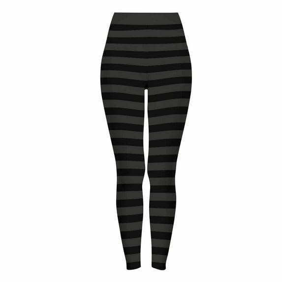 Hvot&aat Women's Halloween Striped Leggings Sports Fitness Pants Halloween Christmas Costume Pantyhose Stretch Yoga Pants