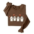 thumbnail image 1 of Hvot&aat Women's Halloween Sweatshirt Funny Ghost Loose Fit Round Neck Long Sleeve Pullover, 1 of 3