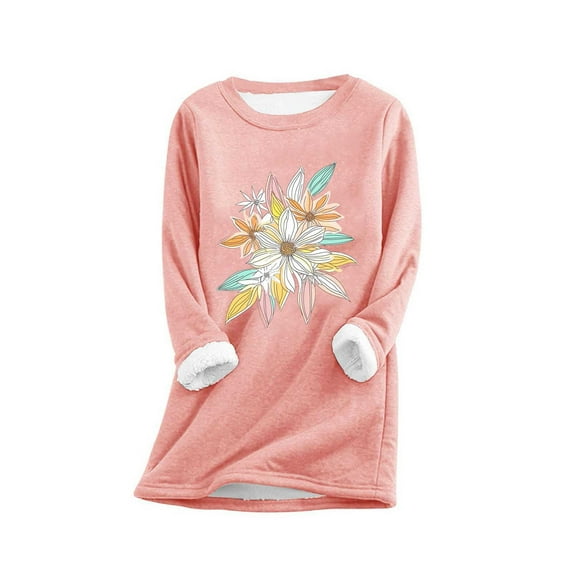 Hvot&aat Women's Lamb Wool Warm Base Top Soft Crew Neck Long Sleeve Pullover Loungewear Tunic Tops Underwear