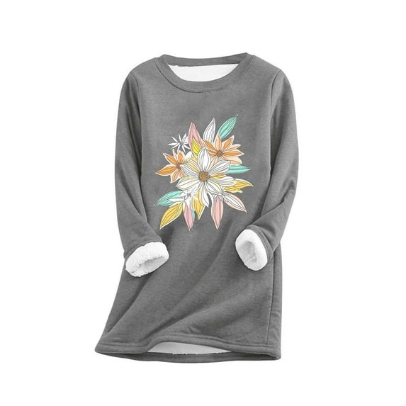 Hvot&aat Women's Lamb Wool Warm Base Top Soft Crew Neck Long Sleeve Pullover Loungewear Tunic Tops Underwear