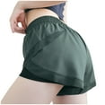 thumbnail image 1 of Hvot&aat Women's New 2 in 1 Running Shorts Quick Dry Shorts Fashion Package Hip Breathable Shorts with Liner, 1 of 5