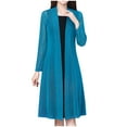 thumbnail image 1 of Hvot&aat Women's Oversize Transparent Sunscreen Shirt Cardigan Lightweight Flowy Long Cardigan Open Front Cover Up, 1 of 2