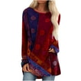 Hvot&aat Women's Plus Size Color Block Tunics Tops to Wear with
