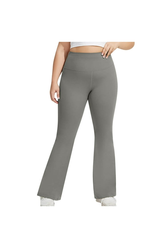 Women's Plus Size Solid Color Leggings Sports Fitness Pants Casual Tight Fitting Tight Peach Hip Yoga Pants Stretch Pants