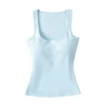 thumbnail image 1 of Hvot&aat Women's Sleeveless Square Neck Tank Top Comfy Solid Basic Tops Fitted Crop Tops, 1 of 5