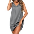 thumbnail image 1 of Hvot&aat Women's Soft Comfy Lace Nightdress V-Neck Sleeveless Knee-Length Tank Nightgowns Loose Solid Color Dress, 1 of 7