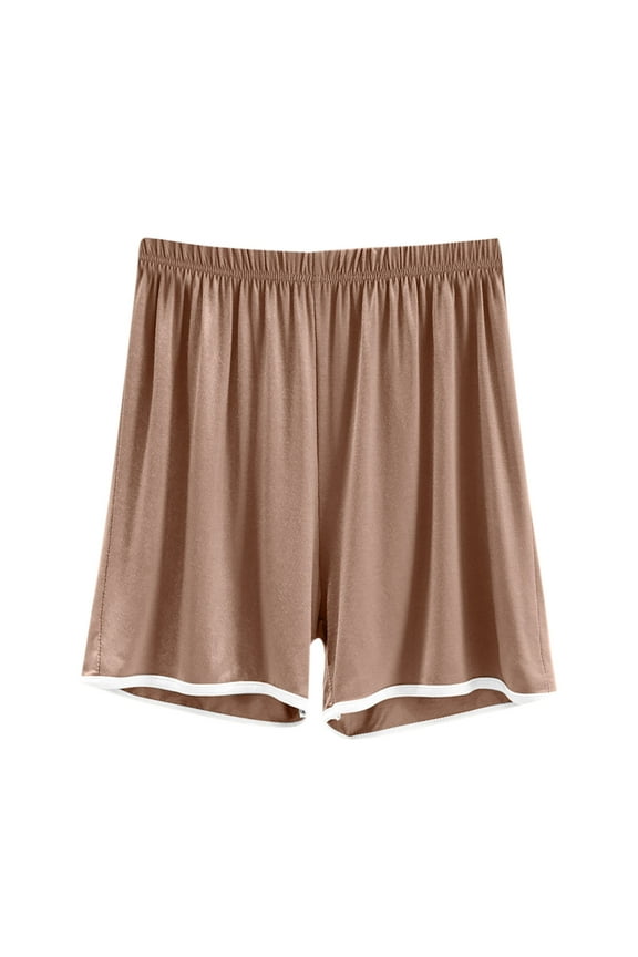 Women's Solid Color Home Shorts Comfort Drawstring Elastic Waist Thin Pants Lightweight Flowy Short Pants