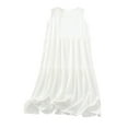 thumbnail image 1 of Hvot&aat Women's Solid Color Versatile Sleeveless Dress Summer Casual Round Neck Midi Dress Loose Vacation Tank Dress, 1 of 2