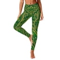 thumbnail image 1 of Hvot&aat Women's St. Patrick's Day Leggings Shamrock Stretchy Tights Yoga Pants Sports Fitness Peach Hip Stretch Pants, 1 of 7