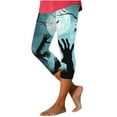 thumbnail image 1 of Hvot&aat Women's Summer High Waisted Printing Capris Matching Slim Fitting Yoga Gym Pants, 1 of 4