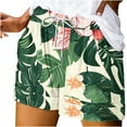 thumbnail image 1 of Hvot&aat Women's Summer Printed Beach Shorts Comfy Drawstring Casual Elastic Waist Shorts Wide Leg Shorts, 1 of 4